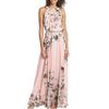 Chiffon Beach Beach Super Fairy Plus Long Floral Print Everyday Travel [SDSXZWG] Women's Dress, Sleeveless, Slimming, Summer, Vacation, Dress, Size,