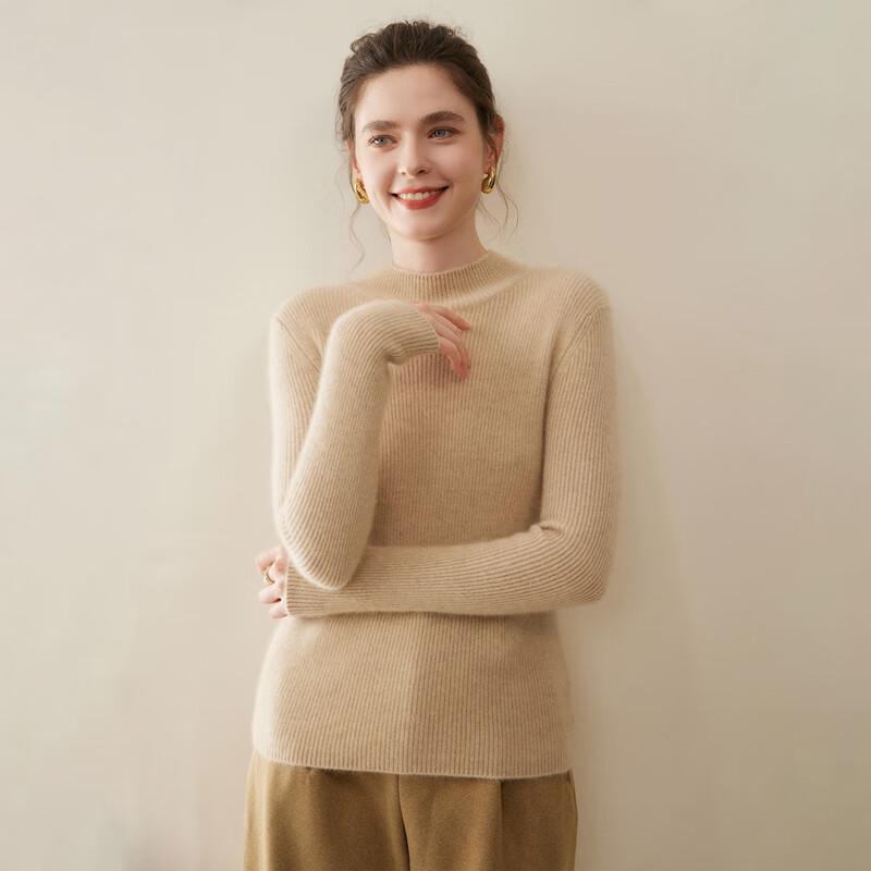 Fanzhen Women's Thickened 100% Cashmere Turtleneck Sweater