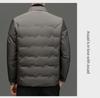 Men's Lightweight Stand-Up Collar Down Jacket - Autumn/Winter Business Casual Warm Outerwear for Middle-Aged Men.