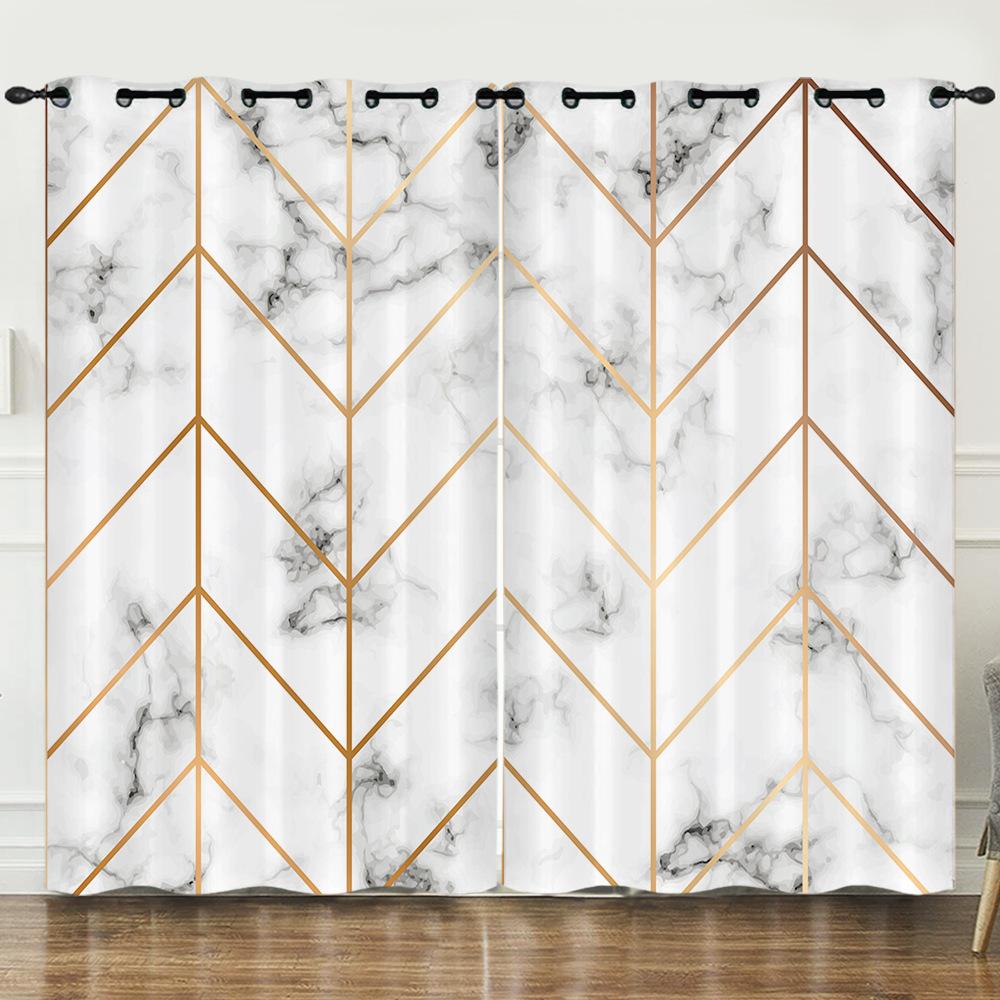 Curtain Prism 3D Digital Printing Blackout Curtain Punching