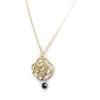 Les Trésors De Lily [N3094] - Gold 'Rosa Romantica' Designer Necklace