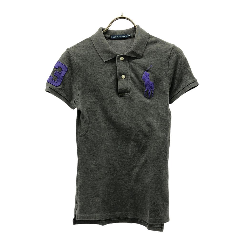 RALPH LAUREN Big Pony Embroidery Short sleeve Fawn Polo shirt Women Used