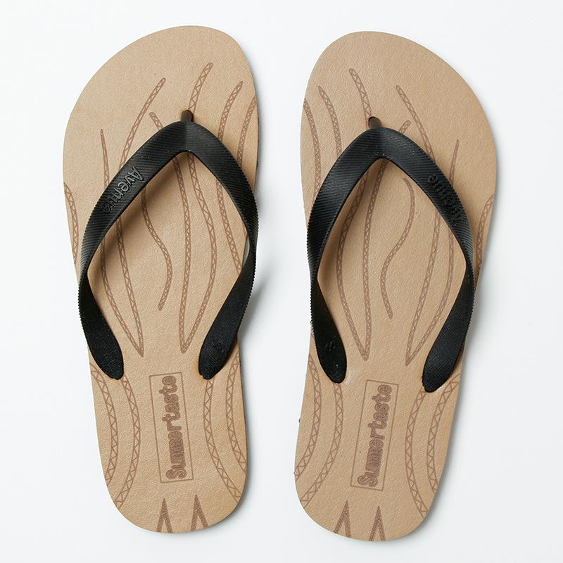 New flip-flops men's slippers  outdoor wear summer pinch foot non-slip soft bottom seaside beach sandals