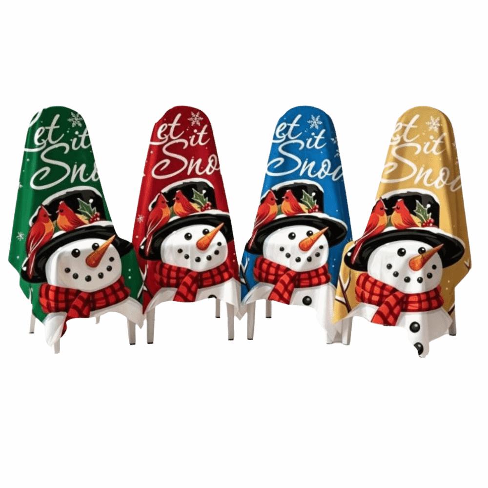 4 pcs Dustproof Chair Protective Sleeves Dwarf Santa Chair Dust Cover New Year Party Decor