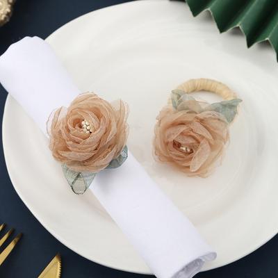 Forest Style Napkins, Valentine's Day, Simulation, Western Style Restaurant, Rose Collar, Hotel Table, Napkin Ring