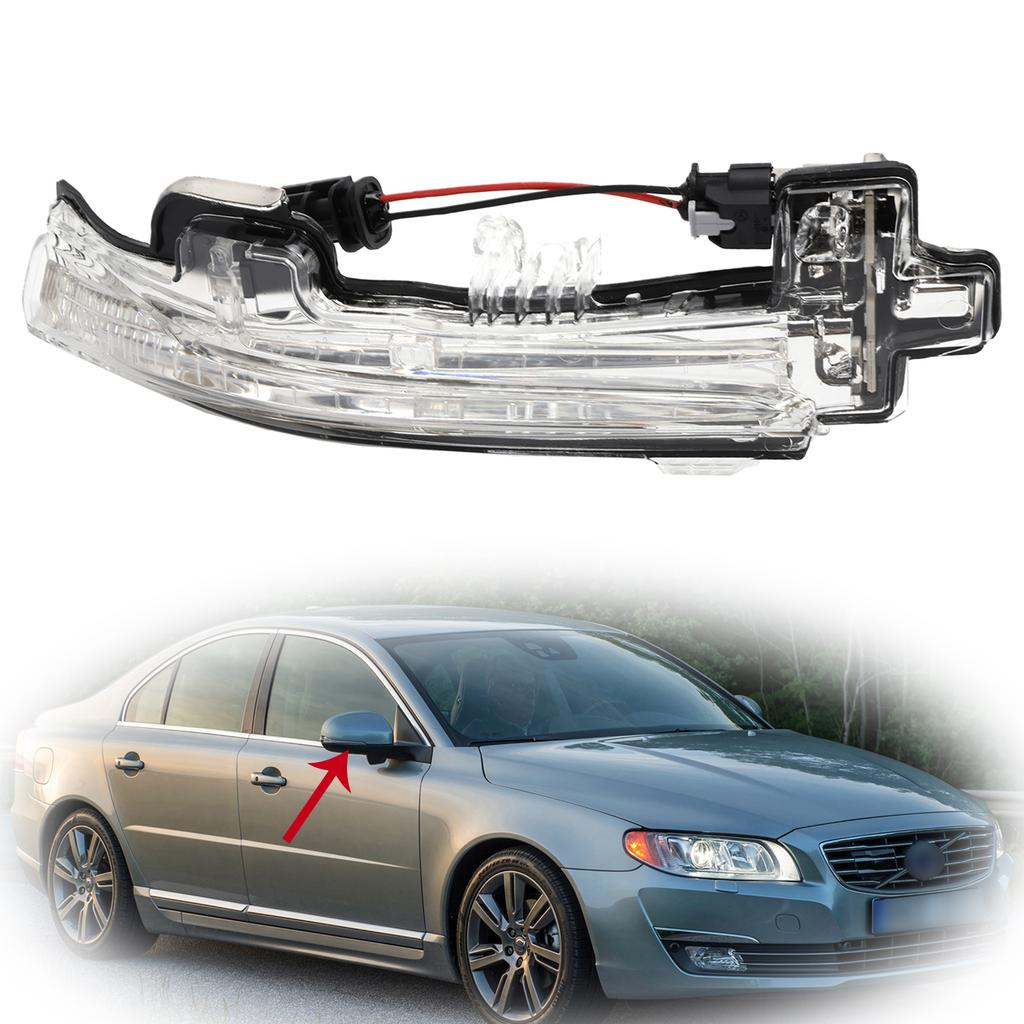 Right Wing Mirror LED Signal Indicator Light For Volvo V40 S60 S80 V60 V70