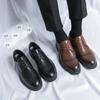 Summer Retro Classic Derby Shoes Double Layer Cowhide Breathable Lace Up Business Dress Shoes Outdoor Comfortable Shoes Men Shoe