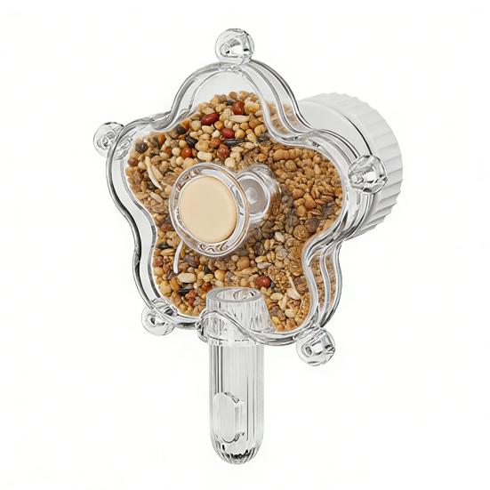 Parrot Foraging Spin Toy 360 Degrees Rotating Food Dispenser with Adjustable Portions Chew Safe