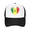 I Love Senegal Mesh Sun Hats Kpop Rock Sun Visor Baseball Cap Unisex Unisex Fashion Design Trucker Hat