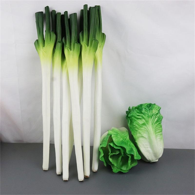 Simulated Vegetables Realistic Scallions Garlic Sprouts Props for Hotel Kitchens