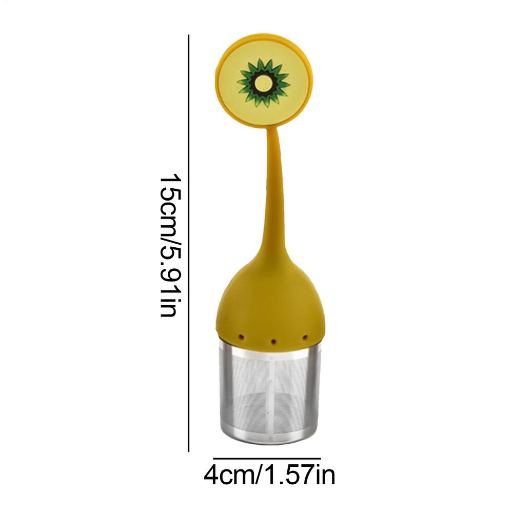 Silikon-Griff Tee-Ei Edelstahl-Kugel-Teesieb Teekanne Cha Kaffee-Sieb Kreative Form Gewürz-Sieb
