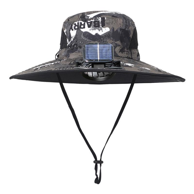 Men's Solar-Powered Sun Hat with USB Fan for Outdoor Summer Activities