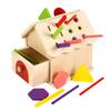 Holz Montessori Spielzeug FarbSortierbox Frühe Schubladenbox Busy Board Zuordnungsspiel Feinmotorik Kognitives Lernspielzeug