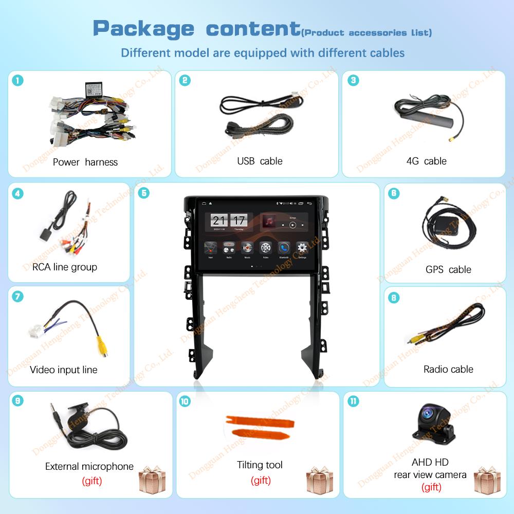 11.6Inch For Toyota Fortuner 2 2015-2020 Car Multimedia Player GPS Navigation Radio Android12 8+128G 8Core CarPlay 4G 360Camera