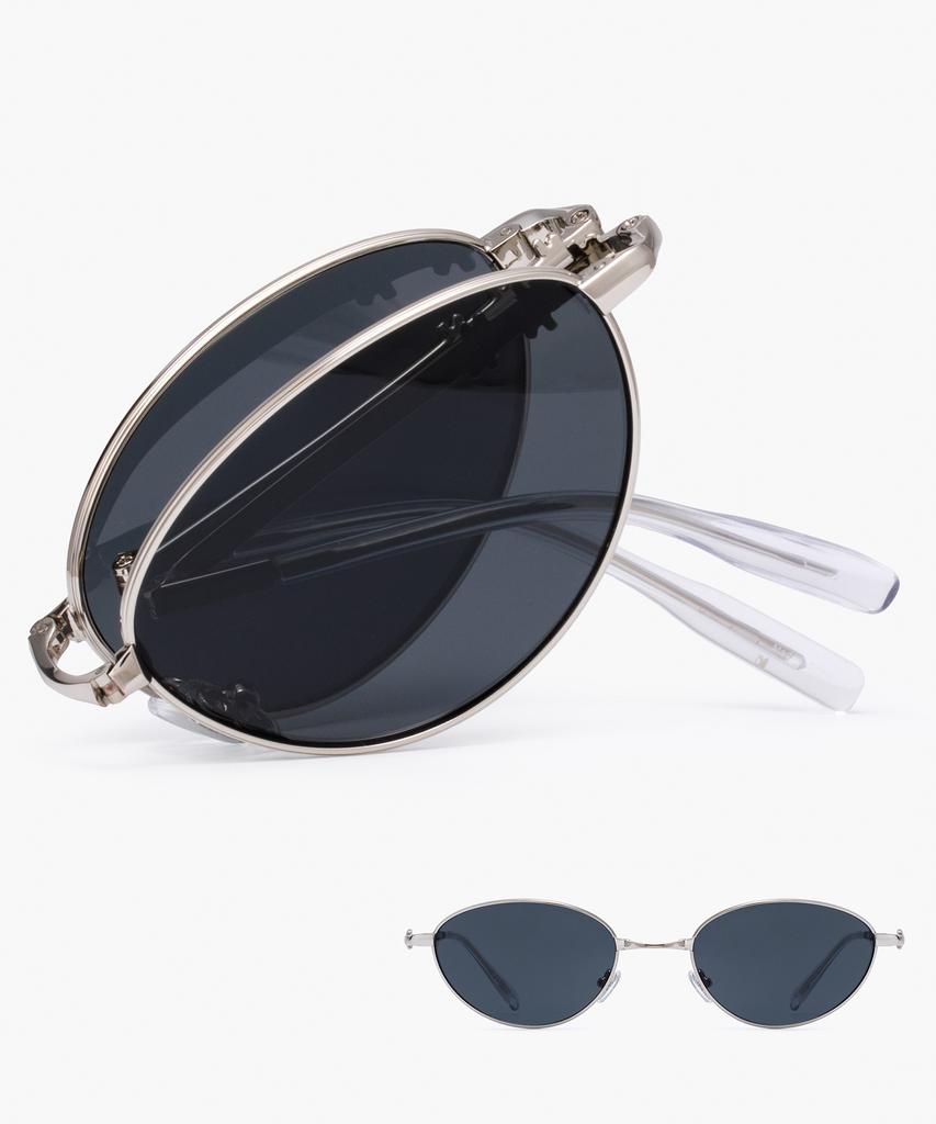 Likkeullou Rc Stainless Steel Epoca F Folder Sunglasses Black