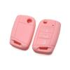 3 Button Flip Key Silicone Cover Fit for VW GOLF 7 MK7 SKODA SEAT 2014 2015 2016 FOB HULL OCTAVIA COMBI LEON IBIZA CUPTRA Case
