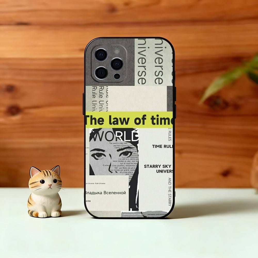 Vintage Newspaper Print Phone Case Silicone Soft For IPhone 17 16 15 14 13 12 11 X XR Plus Pro Max Plus