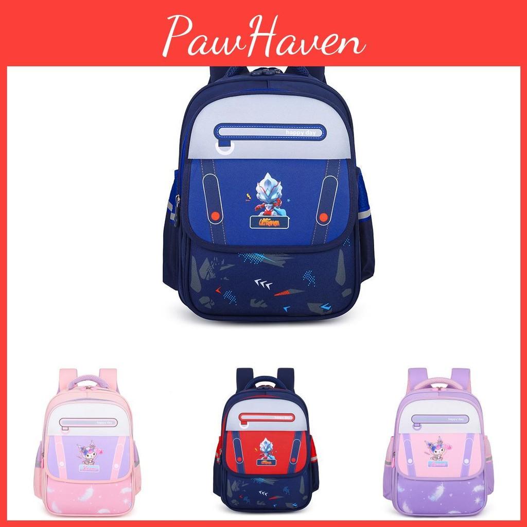 And Vibrant Functional School Backpack For Kids Featuring Popular Ultraman Characters And Comfortable Padded Straps