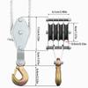Heavy Duty Pulley Block System Mechanical Advantage 1100/2200Lbs Capacity 3/4 Wheel Rope Pulley Hoist for Garage Hunting