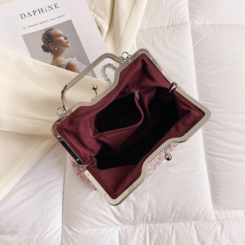 Borsa da Sposa Lussuosa con Perle per Spose Eleganti Borse da Sera per Signore Borsa a Spalla Singola per Abiti da Festa