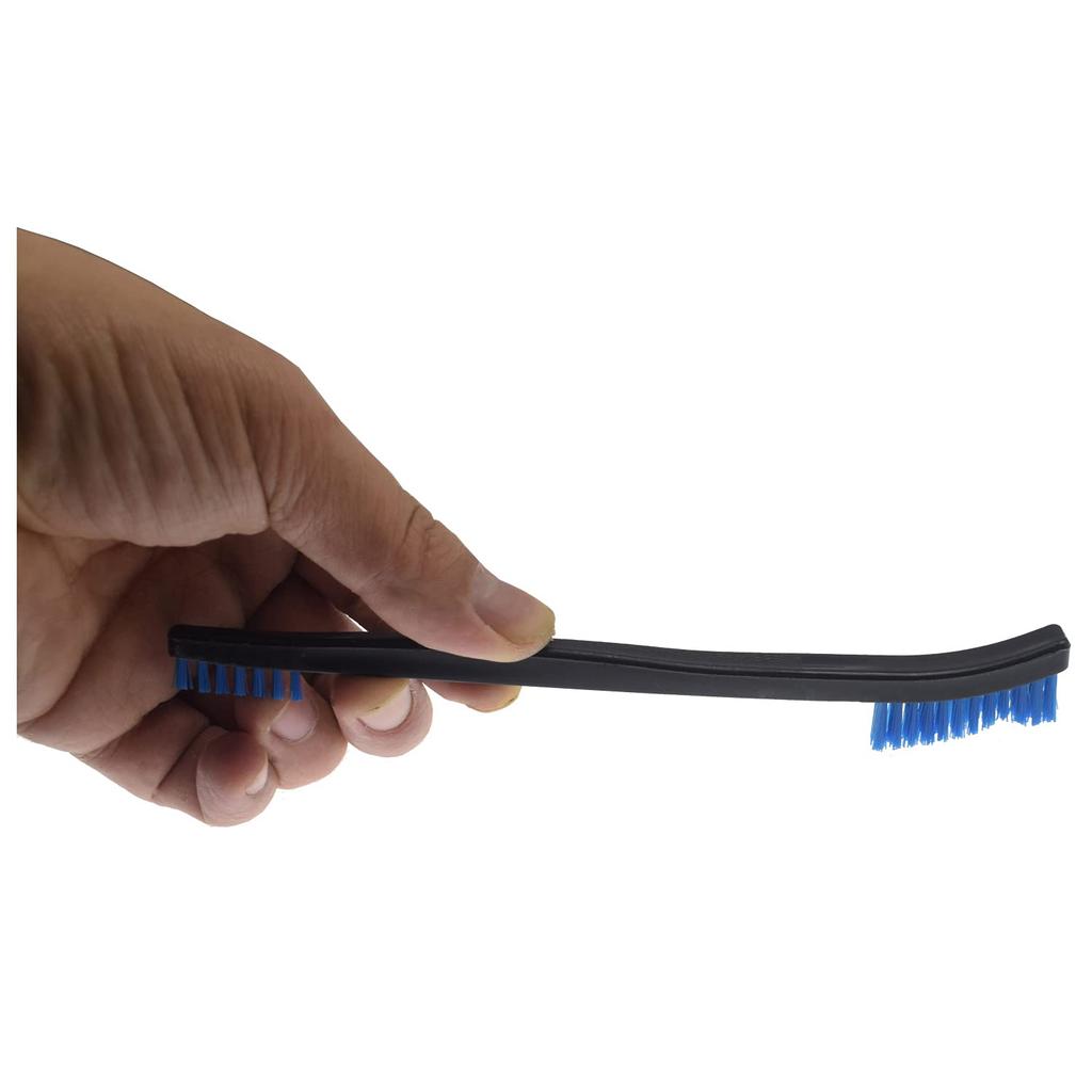 Motanar 10 Pack Double End Utility Gun Cleaning Brushes 7" Brass Steel Nylon Bristles Brush (Blue Nylon)