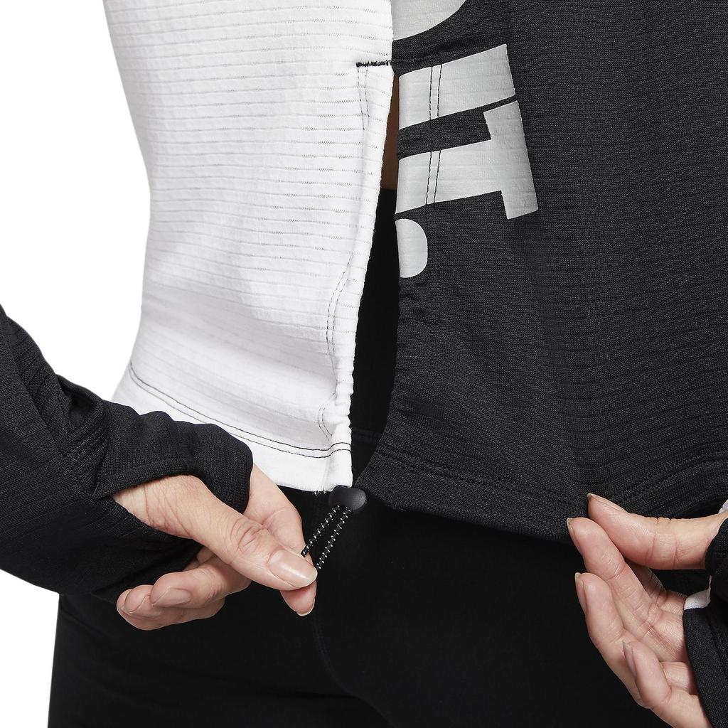 Nike Therma Icon Clash Sport Casual Crew Neck Long Sleeve Knit Sweatshirt Women Sweatshirt Black CJ8065-010