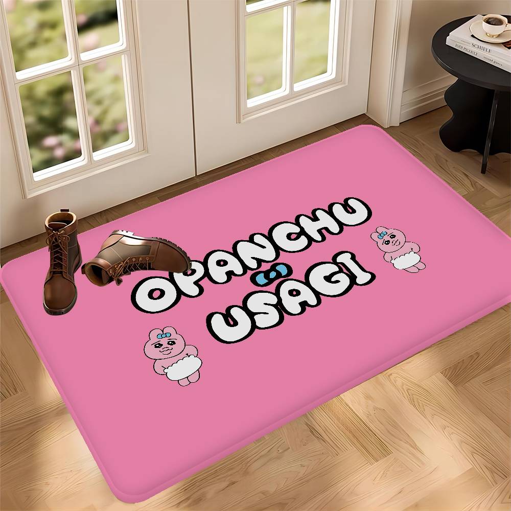 O-Opanchu Cute Usagi Room Mats Retro Multiple Choice Living Room Kitchen Rug Non-Slip Welcome Rug