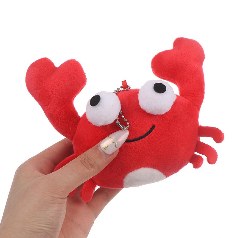 Red Crab Plush Toy Pendant Keychain Stuffed Plush Toy Cute Animal Stuffed Plush