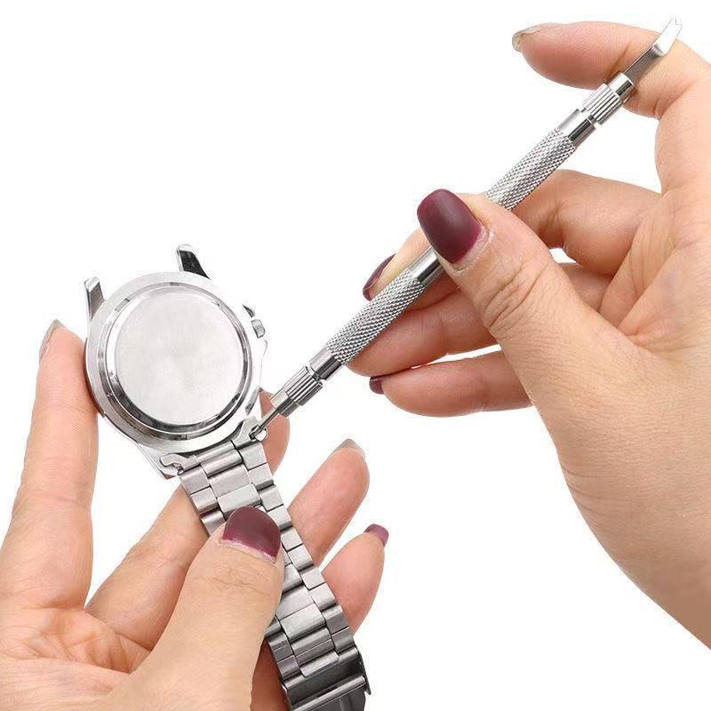 19-Piece Watch Repair Kit: Disassembly, Strap Replacement, Spring Bars, Strap Remover, Punch Pin Tool.