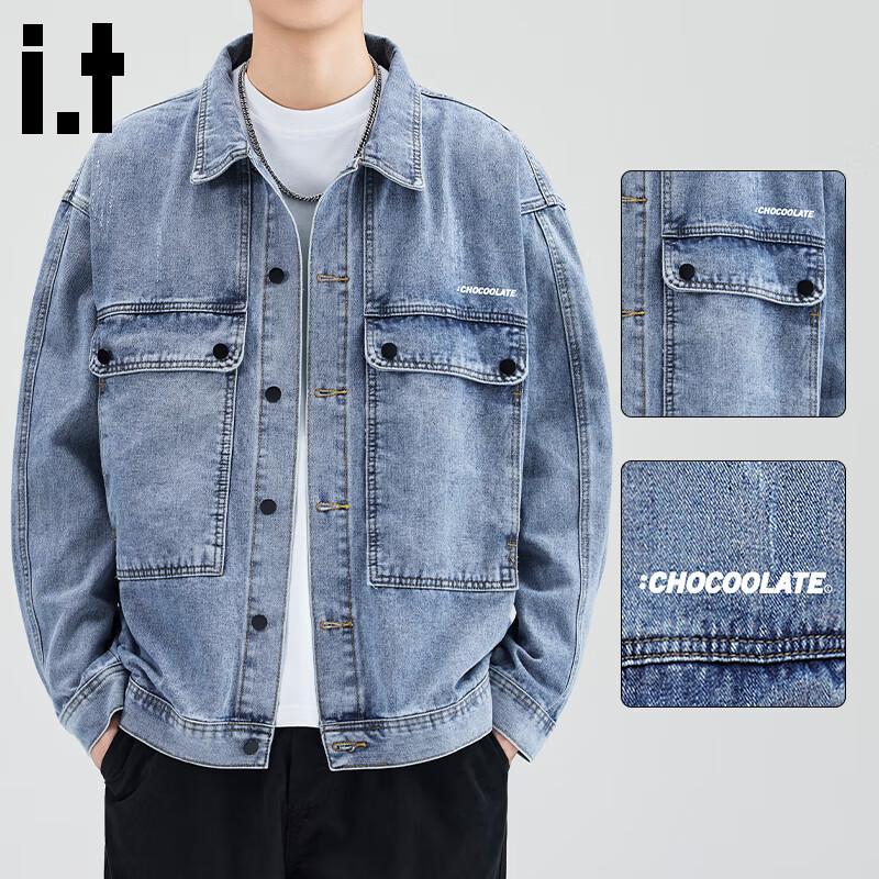 

CHOCOOLATEit Men s Loose Fit Denim Workwear Jacket 2XL
