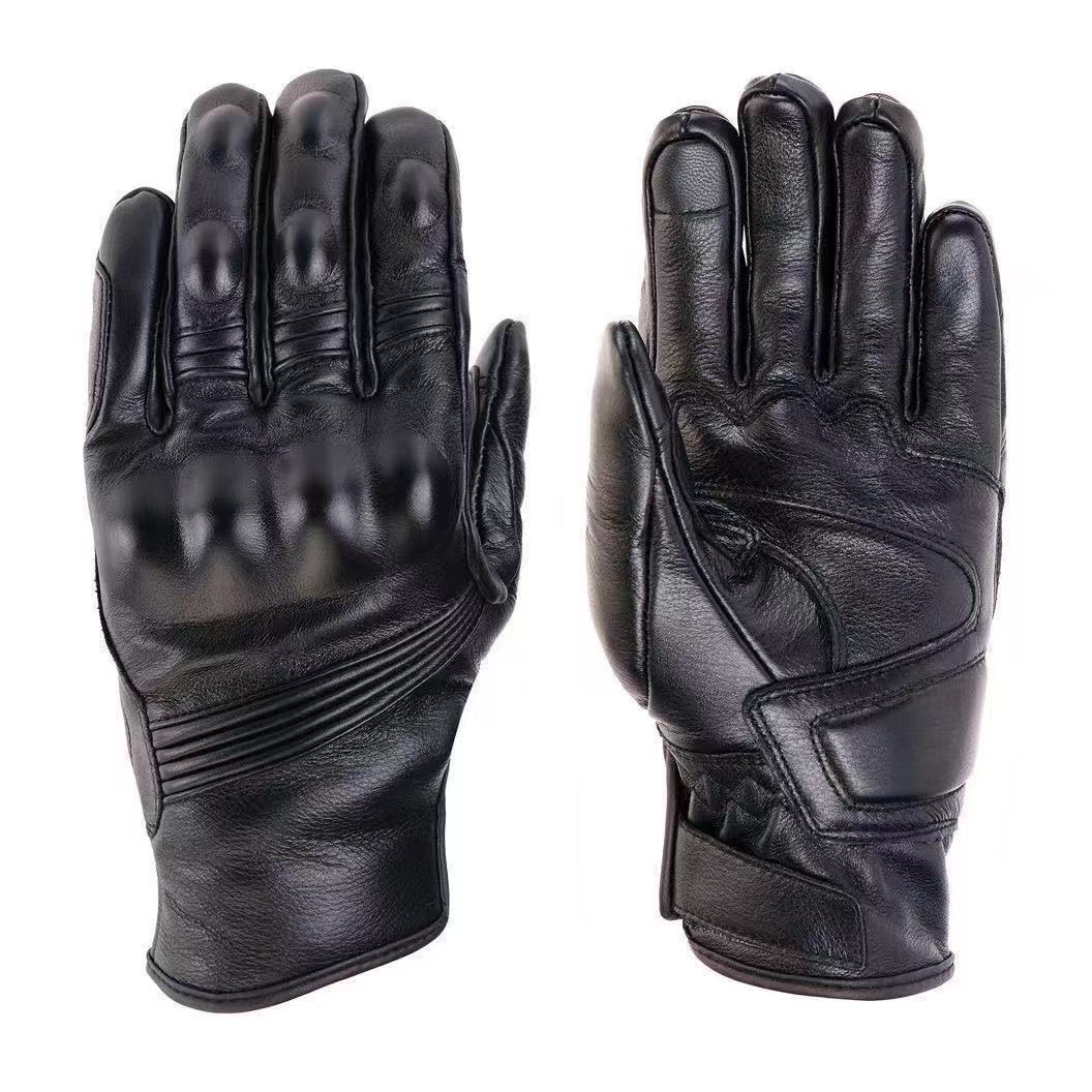 Motorcycle riding gloves Anti-drop protective racing gloves Perforated breathable gloves S