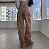 Attention Moment Women's High-Waisted Coffee Brown Wide-Leg Jeans