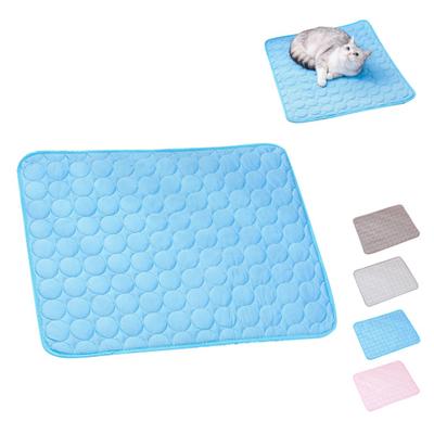 Dog Cooling Mat, Self-Cooling Summer Pet Mat, Breathable Ice Silk Cooling Pad, Washable Portable Self-Cooling Mat for Large Small Dogs Cats