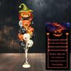 Halloween Pumpkin Skeleton Balloon Columns for Party and Event Decoration