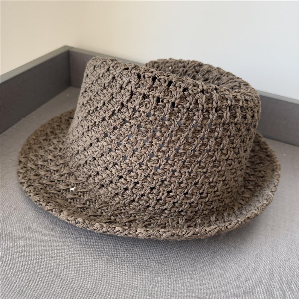 

Цилиндр Летний Высококачественный Дышащий Повседневный Завивающийся Джазовая Шляпа Британская Шляпка-Котелок Показывает Маленький Тренд Adult average size серый