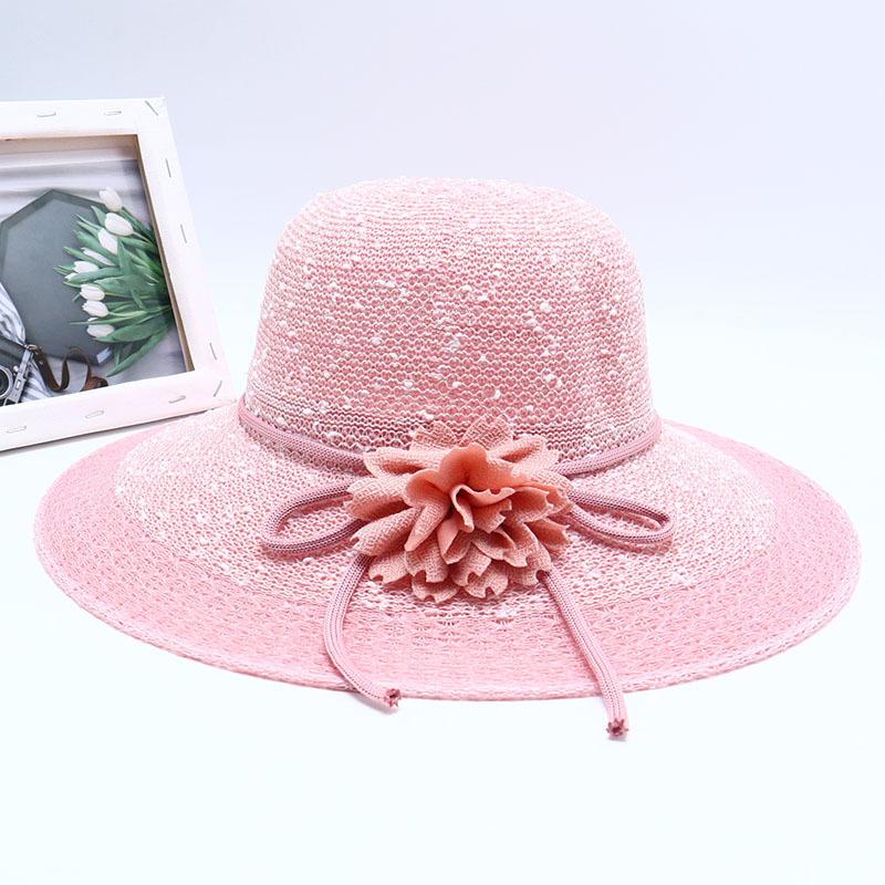 Straw Straw Hat Women's Big Eaves Beach Hat Summer Shading Sun Hat Outdoor Travel Seaside Spring and Autumn Versatile