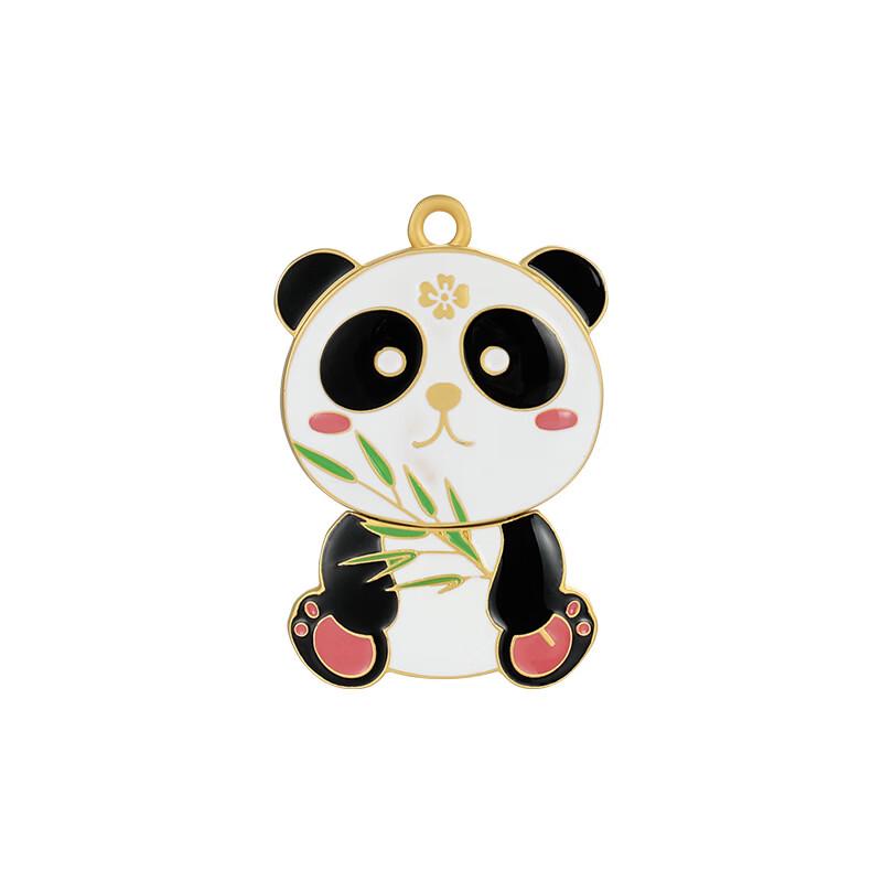 OLOEY Chinese Style Panda Metal Dual-Port USB Flash Drive 4GB