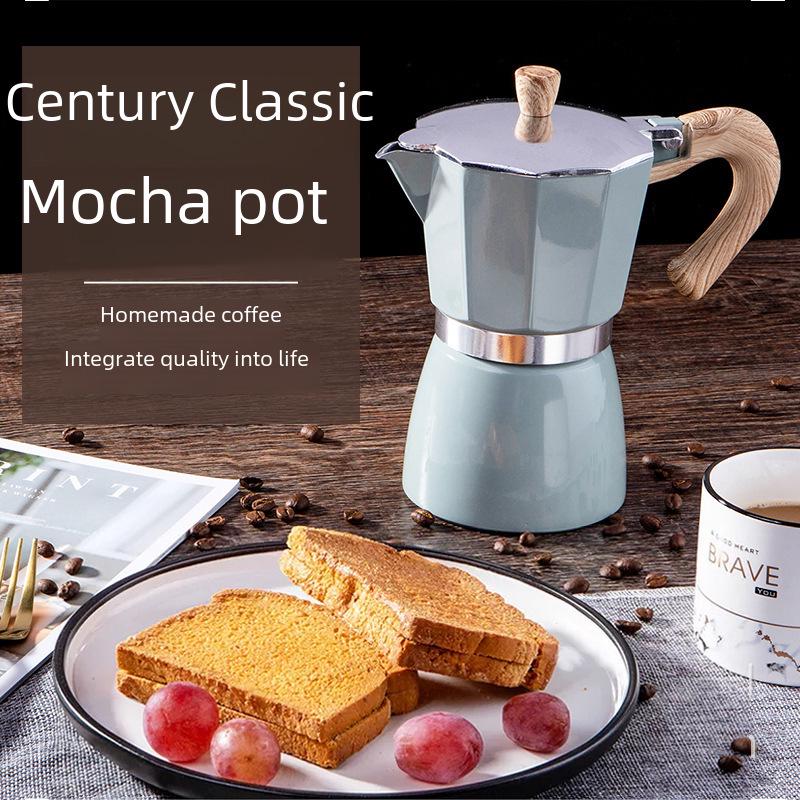 Seiko Octagonal Aluminum Moka Pot - Classic Italian Espresso Maker