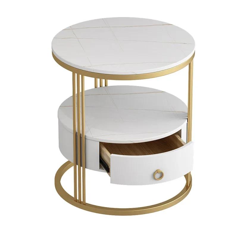 Living Room Furniture Bedside Table Nordic Balcony Storage Cabinet Simple Modern Bedroom Round Endtables Hotel Porch Nightstands