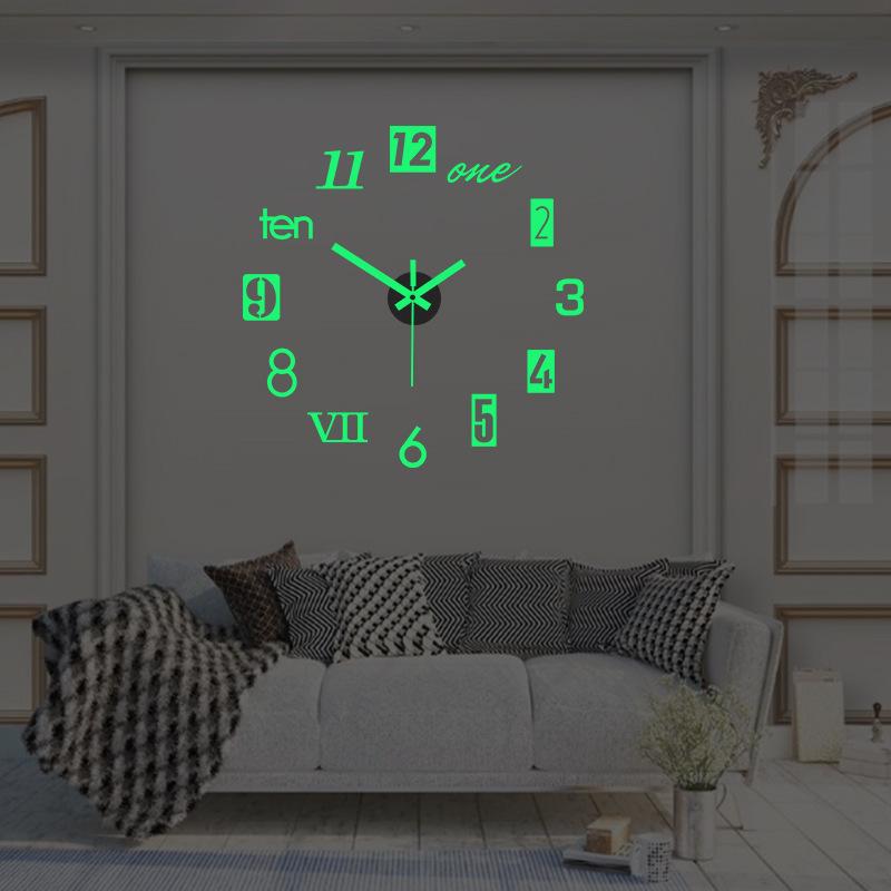 3D Acrylic Wall Clock Creative Mirror Watch Wall Hanging DIY Silent Clock Mirror Clock