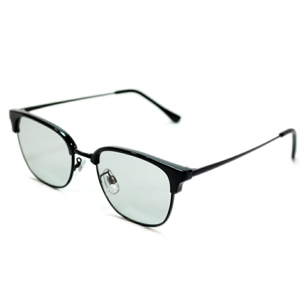 [MERRY PLEASURE] Sunglasses for Men and Women, Fashion Glasses, Browline, Semi-Tinted, Lightly Tinted Lenses