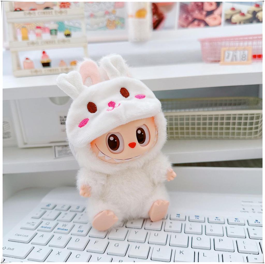First, Second, and Third Generation Labubu Doll Clothes & Accessories Set: Includes 17cm and 10cm Doll Clothes, Crossbody Bag, and Hair Clip.