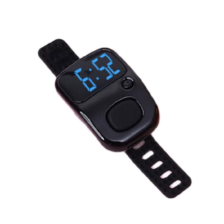 

ABS Housing Digital Counter Timer Rechargeable Flip LED Display Silicone Strap for Accurate Counting Portable Clickers чорний