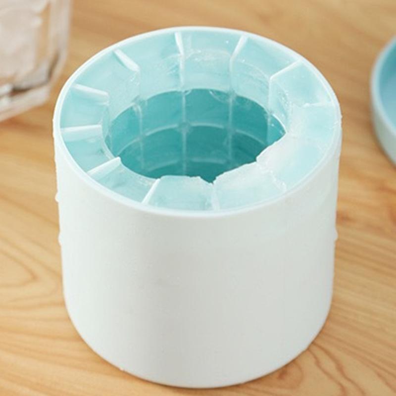 Heat Resistant Silicone Ice Cubes Mold For Cocktails And Drink Portable Cylinder Ice Mould Kitchen Accessories
