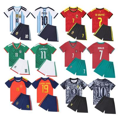 Primary School Soccer Uniform Set: Ronaldo #7 & Neymar #10 Jerseys for Kids