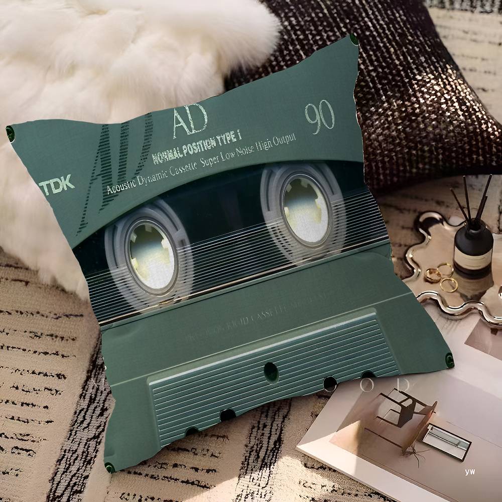 Винтажная Музыкальная Кассетная Лента Наволочка Подушка Чехол для Дивана Декор Комнаты Детский Подарок 30cmx30cm