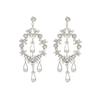 Hollow Out Earrings for Women 2024 Temperament Fringe Exaggerate Drop Earring Long Personality Wedding Zircon Girl Gift