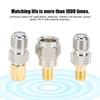 6Pcs 50 Ohms Impedance Pure Brass F Type To SMA Adapter with Strong Connectivity for Wi Fi Radio External Antennas