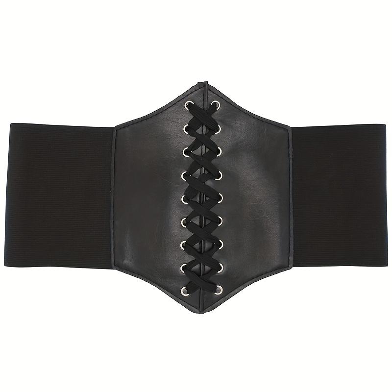 Neue Korsett Punk Schwarz Breiten Gürtel Pu Leder Abnehmen Körper Gürtel für Frauen Elastische Hohe Taille Gürtel Weibliche Cummerbunds