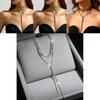 Geometric Pendant Necklace For Women With Sparkling Crystals And Multilayer Design For Fashionable Look